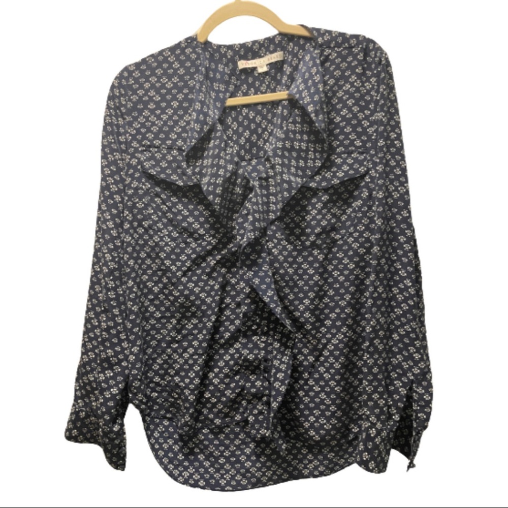 Veronica Beard Blue Floral Blouse